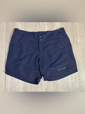 Columbia PFG Shorts Womens Small Navy Omni-Shade Nylon Hiking Fishing Outdoor